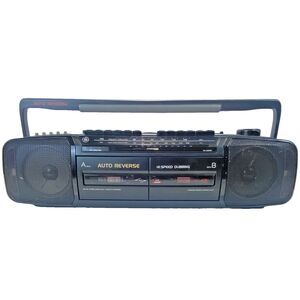 Vintage GE Dual Cassette Recorder 3-5639A - AM/FM Stereo Boombox - Works!